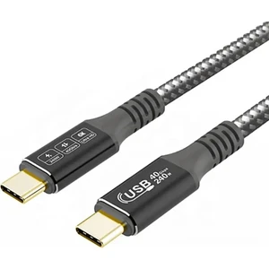 Thunderbolt 4 To USB 4 Macbook 240WATT Hızlı Şarj 6k Görüntü Aktarma Data Kablosu 1 Metre