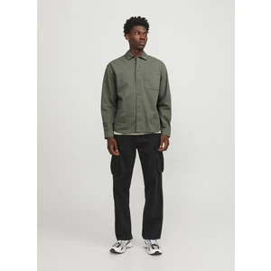 Jack & Jones Relaxed Haki Erkek Gömlek Jcocollectıve Zac Overshırt Ls Sn