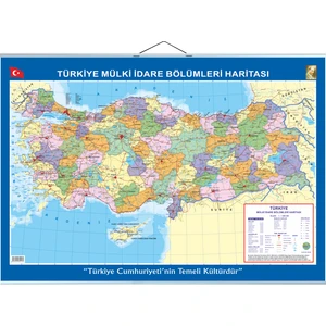 Türkiye  Fiziki ve Siyasi Haritası Çift Taraflı 70 x 100 cm