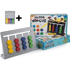 Think Master Master Abacus Rubik Abaküs Montessori Zeka Oyunu Dijital Oyun Kartları ile Destekli