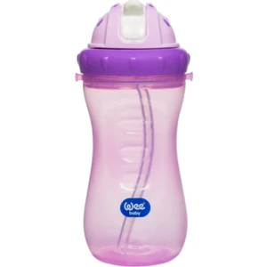 Wee Baby Renkli Pipetli Bardak 340 ml - Mor