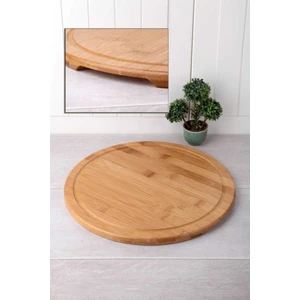 Çavdar Group Bambu Lüx 36 cm Yuvarlak Pasta Pizza Bambu Servis Sunum Tabağı Kahvaltılık