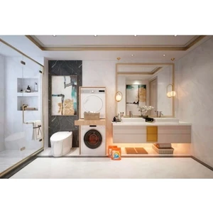 Ahşap-Banyo Dolabı Çamaşır Makinesi Dolabı Kurutma Makinesi Dolabı Çekmeceli