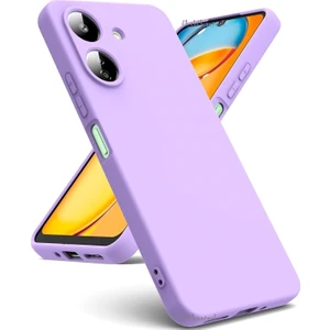 M.tk moveteck Xiaomi Redmi 13C Kılıf Kamera Korumalı Mat Hisli Içi Kadife Süet Yumuşak Lansman Silikon Renkli