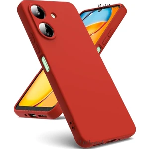 M.tk moveteck Xiaomi Redmi 13C Kılıf Kamera Korumalı Mat Hisli Içi Kadife Süet Yumuşak Lansman Silikon Renkli