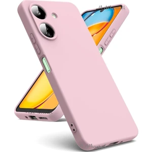 M.tk moveteck Xiaomi Redmi 13C Kılıf Kamera Korumalı Mat Hisli Içi Kadife Süet Yumuşak Lansman Silikon Renkli