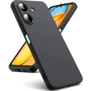 M.tk moveteck Xiaomi Redmi 13C Kılıf Kamera Korumalı Mat Hisli Içi Kadife Süet Yumuşak Lansman Silikon Renkli