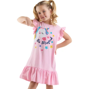 Unicorn Magic Kız Çocuk Pembe Elbise