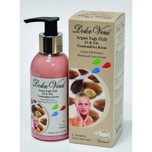 Dolce Vera Nemlendirici El Ve Yüz Kremi 150 Ml (Argan Yağı Özü , Aloevera , E Vitamini Içerikli)