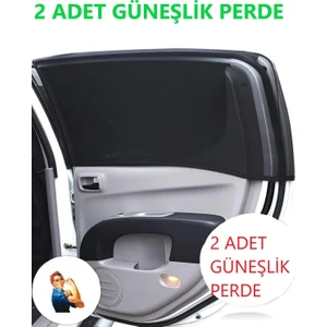 2 Adet Oto Yan Cam Güneşlik Perde Araç Güneşlik Araba Güneşlik Perdesi Anne Bebek Emzirme Perdesi
