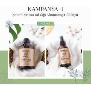500 ml+100 ml Yağı Alınmamış Gül Suyu (Gül Mayası)