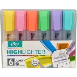 6lı Fosforlu Kalem Pastel Renkler CGO-122