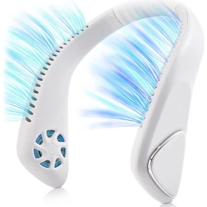 Taşınabilir Boyun Fanı Şarj Edilebilir - 4000MAH Asılı Boyun Fanı, Beyaz (Yurt Dışından)