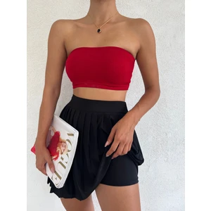 Kadın Pileli Tenis Eteği Içten Taytlı