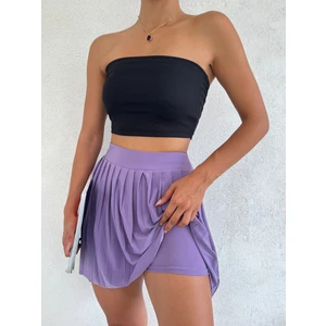 Kadın Pileli Tenis Eteği Içten Taytlı
