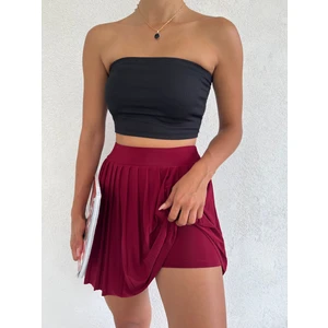 Kadın Pileli Tenis Eteği Içten Taytlı