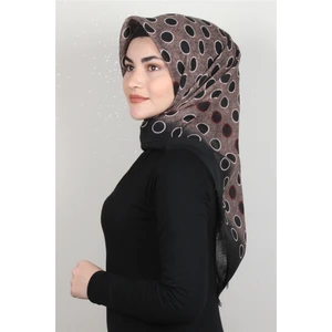 Pamuklu Trend Eşarp 9921-6 Kahverengi