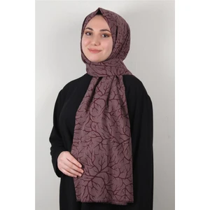 Pamuklu Twist Şal 1264-2 Bordo