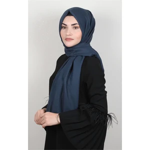 Pamuklu Düz Şal 2803-8 Lacivert