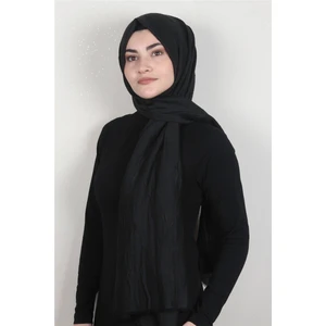 Bambu Kraşlı Şal 2724-5 Siyah