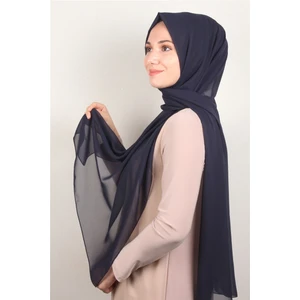 Fiesta Düz Krep Şal 2742-20 Koyu Lacivert