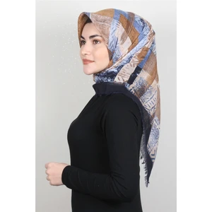 Pamuklu Trend Eşarp 9924-4 Lacivert