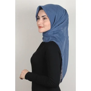 Pamuklu Trend Eşarp 9914-28 Indigo