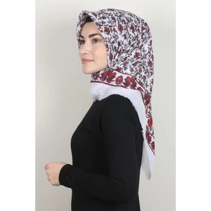 Pamuklu Trend Eşarp 9910-7 Beyaz
