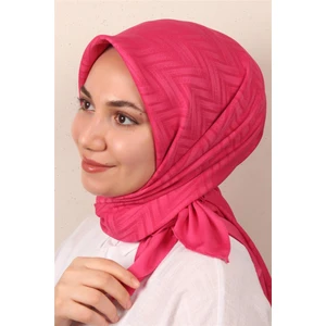 Modakaşmir Ipeksi Jakar Eşarp 5355-4 Şeker Pembe