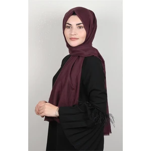 Pamuklu Düz Şal 2803-12 Koyu Bordo