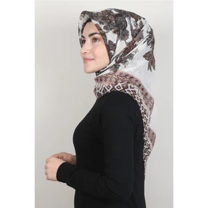 Pamuklu Trend Eşarp 9907-3 Ekru