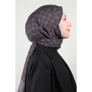 Elegance Monogram Şal 4108-4 Füme