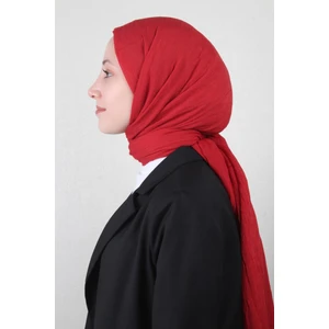Bambu Kraşlı Şal 2724-37 Kırmızı