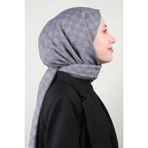 Elegance Monogram Şal 4108-5 Gri