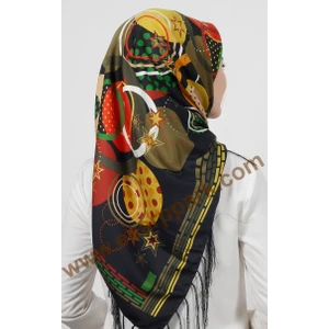 Piramit Püsküllü Eşarp 111-0024-13