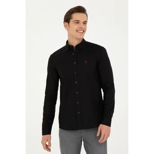 U.S. Polo Assn. Erkek Siyah Basic Gömlek 50256697-VR046