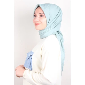 Bambu Kraşlı Eşarp 3081-10 Su Yeşili
