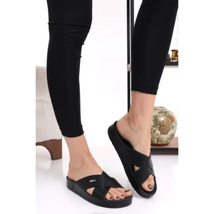 Mulex 10953 Çapraz Kadın Terlik Comfort Anatomik Kadın Ev Dışarı Terliği