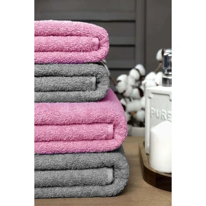 Mira Home 4 Lü Banyo Havlusu Takımı Soft Büyük Havlulu Pamuklu Havlu Seti 90X150 cm Gri