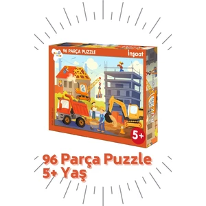 96 Parça, 5 Yaş Puzzle "inşaat" Puzzle Ebat 34X48CM BON8170
