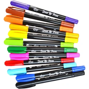 Çift Taraflı Fineliner Yazı ve Çizim Kalemi 12 Renk