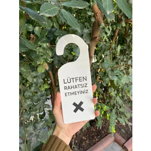 Lütfen Rahatsız Etmeyiniz Kapı Kolu Askısı Do Not Disturb Uyarı Levhası