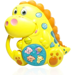 Işıklı ve Müzikli Dinozor Bebek Piyanosu (Sarı-Turuncu)