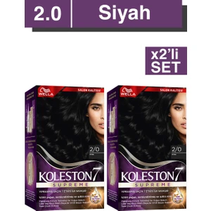 Supreme Kit Saç Boyası 2/0 Siyah X2' Li Set
