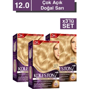 Supreme Kit Saç Boyası 12/0 Çok Açık Doğal Sarı *18 X3'lü Set