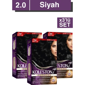 Supreme Kit Saç Boyası 2/0 Siyah X3' Li Set