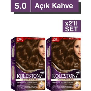 Supreme Kit Saç Boyası 5/0 Açık Kahve X2'li Set