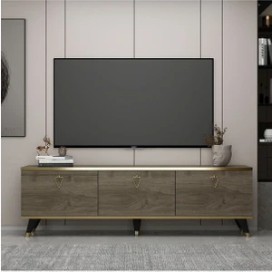 Newline Mobilya Steiny Tv Ünitesi Ceviz-Gold 180 cm