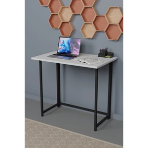 Furnature Design Katlanır Çalışma Masası 50X80 cm Bilgisayar Laptop Mutfak Beyaz