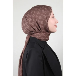 Elegance Monogram Şal 4108-1 Kahve